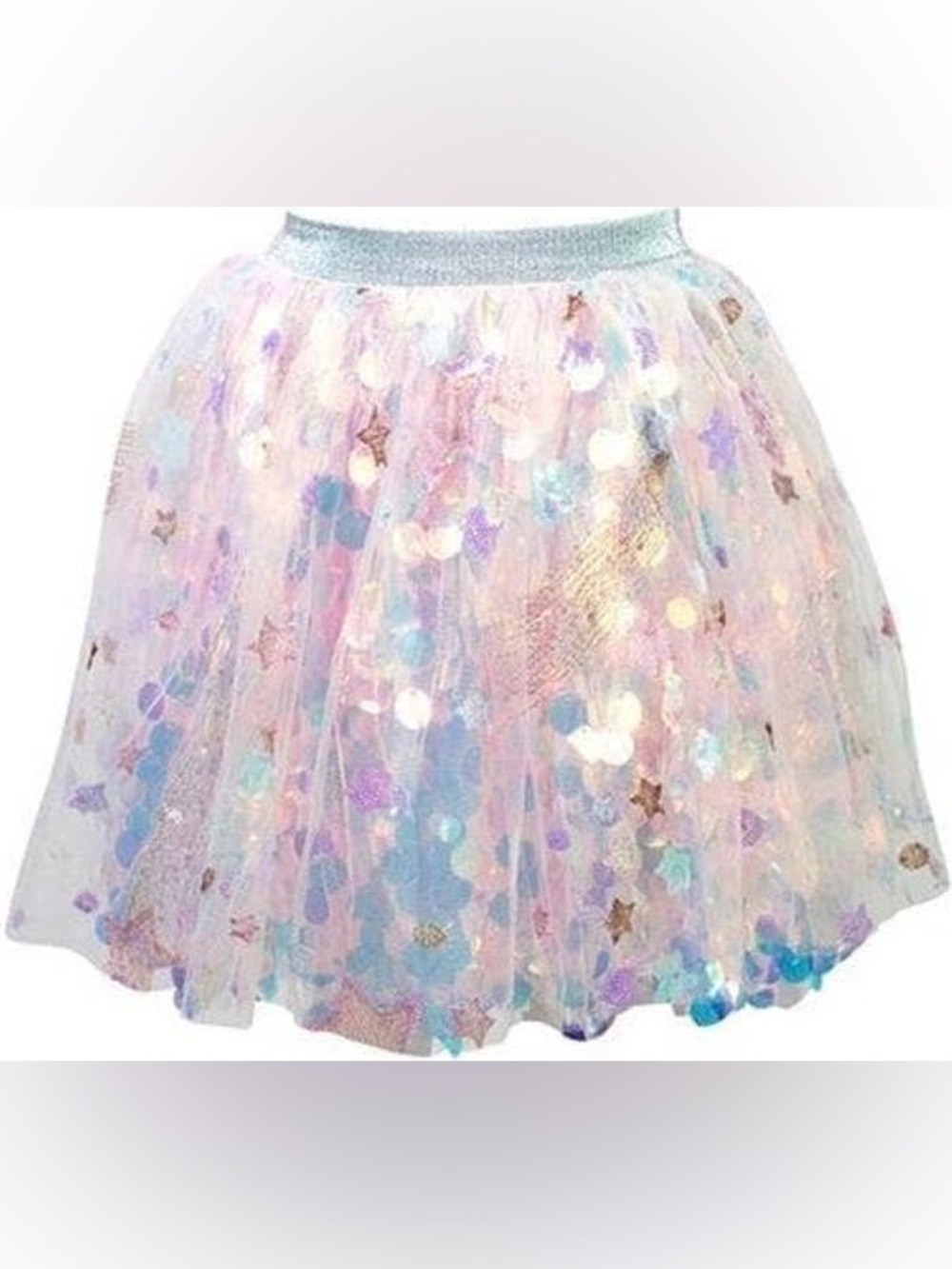 Lola + the boys Paillette stars sequin tulle tutu skirt 6